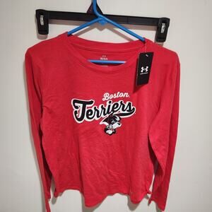 Under Armour Boston Terriers Shirt Adult Large Red Women's Long Sleeve NCAA